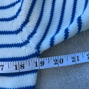 Zara Cream an blue striped Sweater long cardigan maxi dress nautical coastal L thumbnail 6