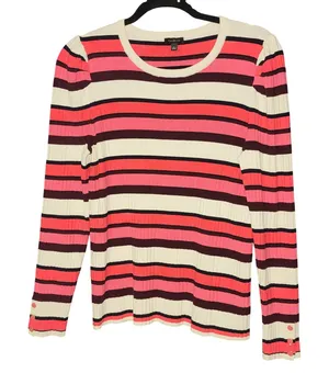 Talbots Women's Striped Pullover Tunic Sweater Size‎ L thumbnail 1