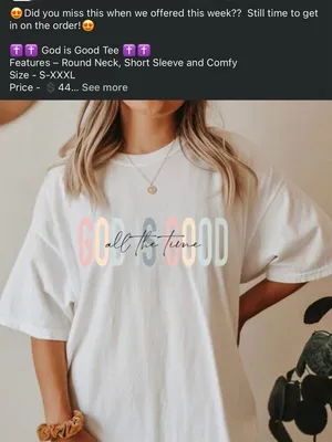 Bella Canvas White Short Sleeve Tee Dress with Multicolor Pastel Graphic thumbnail 2