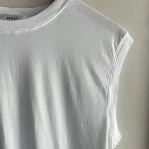 AGOLDE Raya Muscle Cotton-Jersey T-Shirt White thumbnail 6
