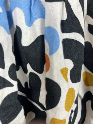 Suncoo Print Button-Front Linen Blend Dress Size: T1 (small) thumbnail 5