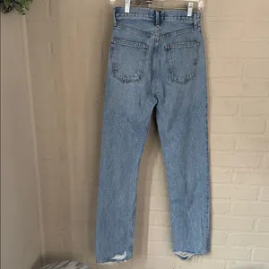 AGOLDE jeans 90’s pinch waist organic cotton distressed button fly thumbnail 4