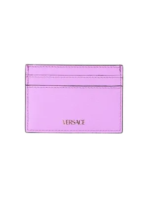 Versace Medusa Head Pink Gold Leather Card Case Holder NWT thumbnail 2