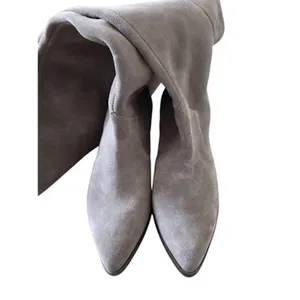 Vince Camuto Grey Suede Over The Knee Boots Pointed Toe Block Heel 6.5 Wide Calf thumbnail 4