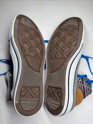 Converse Chuck Taylor Hi Vision Blue Sneakers unisex striped high tops M8 W10 thumbnail 9