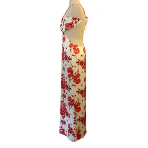 Peppermayo Rosie Satin Maxi Dress 6 Rosa Floria Floral Cutout Backless‎ thumbnail 5