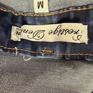 Denim Blue Distressed Short Overalls - Women thumbnail 6