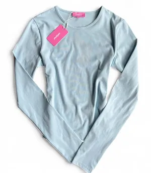 Edikted Women's light blue slim Shirt thumbnail 1