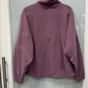 Nike Therma-FIT One Women’s Purple Oversized Long-Sleeve Fleece Top Sweater Sz M thumbnail 5