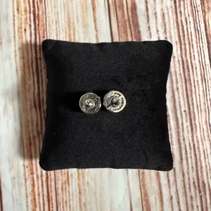 Piercing Pagoda Silver Moonstone CZ Halo Stud Earrings thumbnail 4