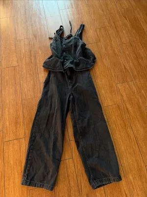 Free People Hazel Denim Jumpsuit- size Small thumbnail 3