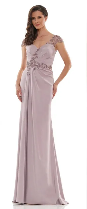 NWOT Marsoni by Colors Gown in Dusty Rose Size 8 Style#MV1133 Ruched Embellished thumbnail 1