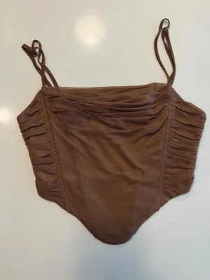 These Three Boutique Brown corset top thumbnail 1