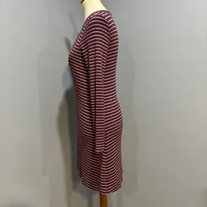 American Eagle Striped Ribbed Henley Sweater Dress Fall Grunge Y2K M thumbnail 4