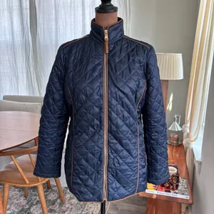Rafaella Weekend Equestrian‎ Style Navy Diamond Quilted Jacket Petite Medium PM thumbnail 11
