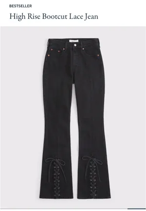 High rise bootcut lace Jean thumbnail 7