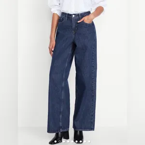 Old Navy Mid-Rise Wow Baggy Wide-Leg Dark Blue Wash Jeans Women’s Plus Size 20 thumbnail 12