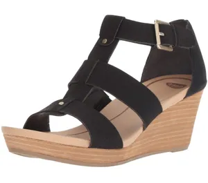 NWT Dr. Scholl's Womens Barton Wedge Platform Sandal F6474S1 Black Snake 6M thumbnail 1