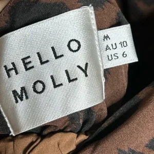 HELLO MOLLY CALLS OF THE WILD MIDI DRESS BROWN size 6. thumbnail 9