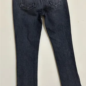 GRLFRND Mid-Rise Straight Leg Jeans - Grey thumbnail 4