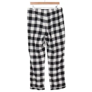 Lands' End Pajama Pants Womens L Buffalo Check Black White Flannel Excellent thumbnail 3