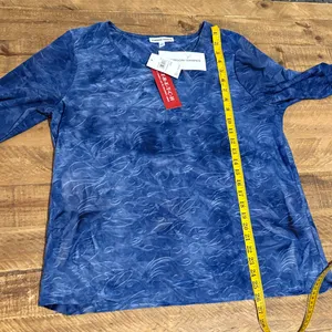 Hudson Harper 3/4 Tie Grommet Sleeve Blue Women's Top NWT thumbnail 9