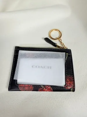 coach Mini Skinny Id Case With Cherry Print cdf83 thumbnail 3