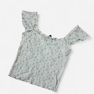 Forever 21 Babydoll White Lace Square Neck Cropped‎ Cottagecore Fairy Top thumbnail 2