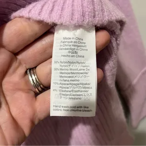 J. Crew Merino V-Neck Tunic Long Sleeve Sweater Lilac‎ XS Light Weight thumbnail 5