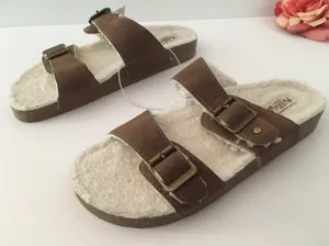 Suede Sandals, Size 8 Brown thumbnail 3