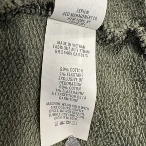Aerie Easy Street Olive Green Oversized Sweatshirt Size M Peasant Boho Cottage thumbnail 10