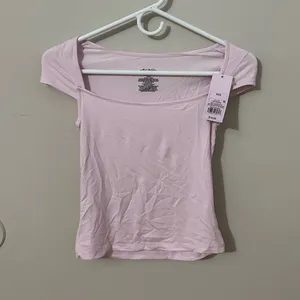wild fable Light Pink Scoop Neck Crop Top thumbnail 1
