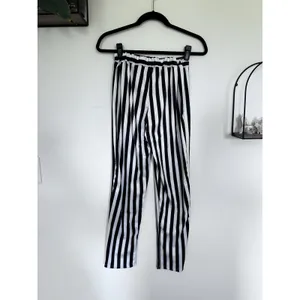 Women's Black & White Vertical Stripe Blazer & Pant Costume Size Small thumbnail 5