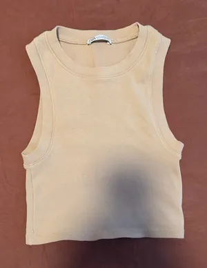 Zara Tan Crop Top thumbnail 1