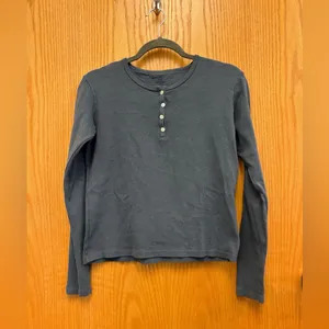 Brandy Melville long sleeve Henley thumbnail 2