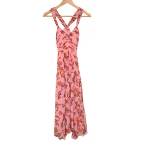 A.L.C. Frank Jaylin Pink Floral Cotton Silk Strappy Maxi Dress 0 NWT $550 thumbnail 3
