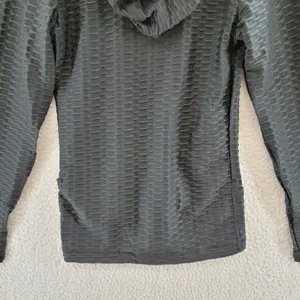 New Mix L/S Full Zip Activewear Hooded Jacket Women's Small Black Textured thumbnail 11