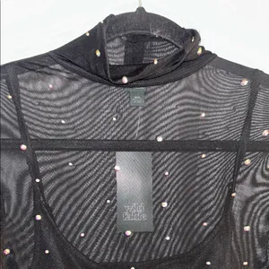 NWT Wild Fable Size XXS Black Long Sleeve Jeweled Dress thumbnail 3