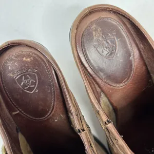 Ariat Women's Size‎ 6.5 Clogs Distressed Brown Leather Wedge Heel Western thumbnail 7