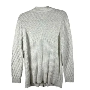 Soft Surroundings Vieux Carre Sweater Zipper Cardigan Womens Sz L Pockets‎ Gray thumbnail 3