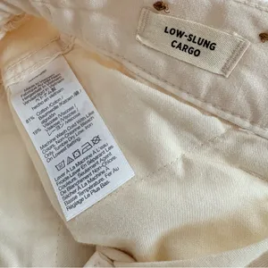 Madewell Garment-Dyed Low-Slung Straight Cargo Pants Cream‎ Vintage Linen 26 thumbnail 13