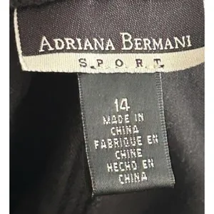 Vintage Adriana‎ Bermani Sport Black Velour Pants Sz 14 Vintage Y2K Goth thumbnail 4