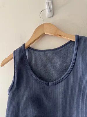 OFFLINE By‎ Aerie Ribbed Recharge Least Support Blue Sport Bra thumbnail 2