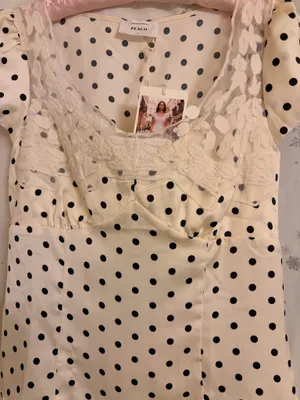Women's polka dot short sleeve blouse thumbnail 3