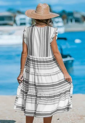 Ruffled Midi Dress Size M thumbnail 2