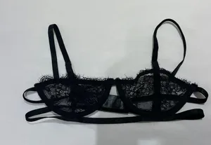 Boohoo Black Lace Bra thumbnail 1