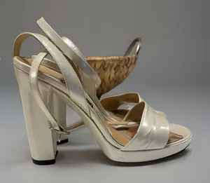 CASADEI Opalescent STRAPPY HEELS SANDALS‎ 37.5 Ankle Strap thumbnail 1