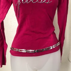 NWT 2000s Y2K Low Waist Retro Unique Silver tone rectangular belt S-L #futuristic #cyber #punk #whimsygoth #gothic boho biker baddie thumbnail 2