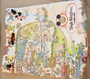 Walt Disney World 50th Anniversary Magic Kingdom Map Tote/Convertible Backpack. thumbnail 6