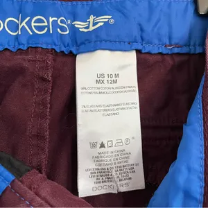 Dockers bootcut burgundy maroon dark red Y2K prep style khakis Women’s size 10 thumbnail 4